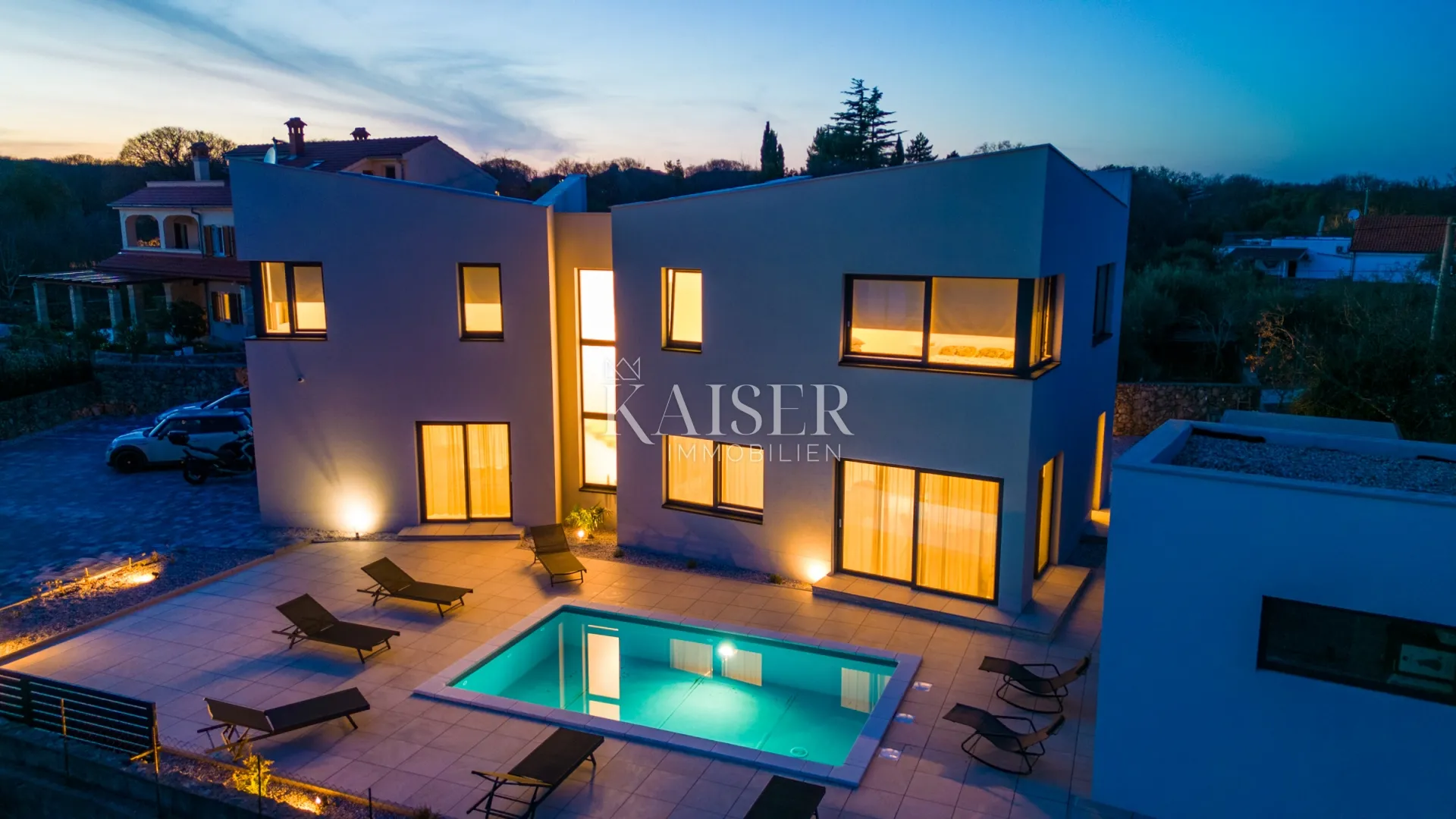 otok krk, - kornić: ekskluzivna vila sa grijanim bazenom - slika 98