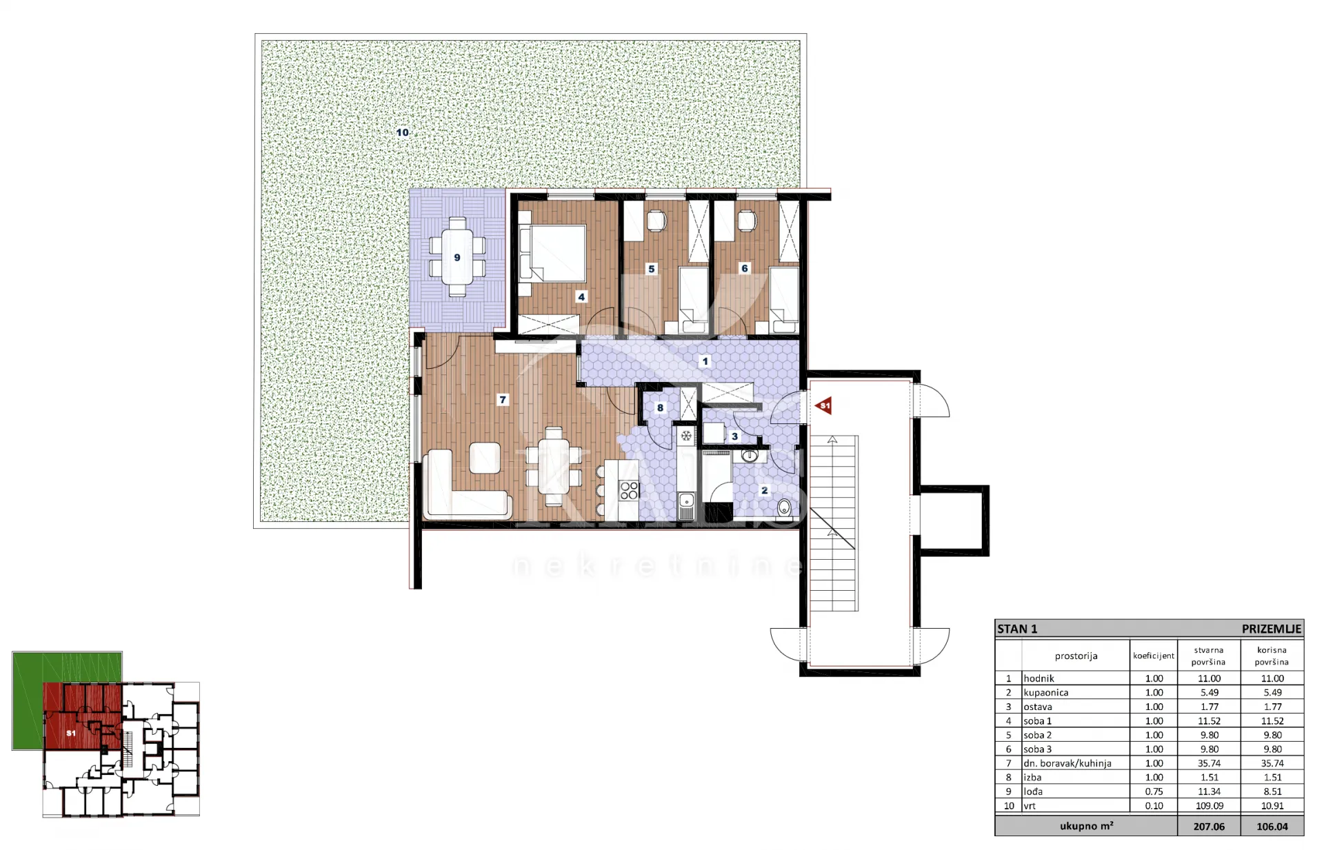 stan s1, novogradnja, prodaja, sesvete, 106.04 m2, 4-soban - slika 8