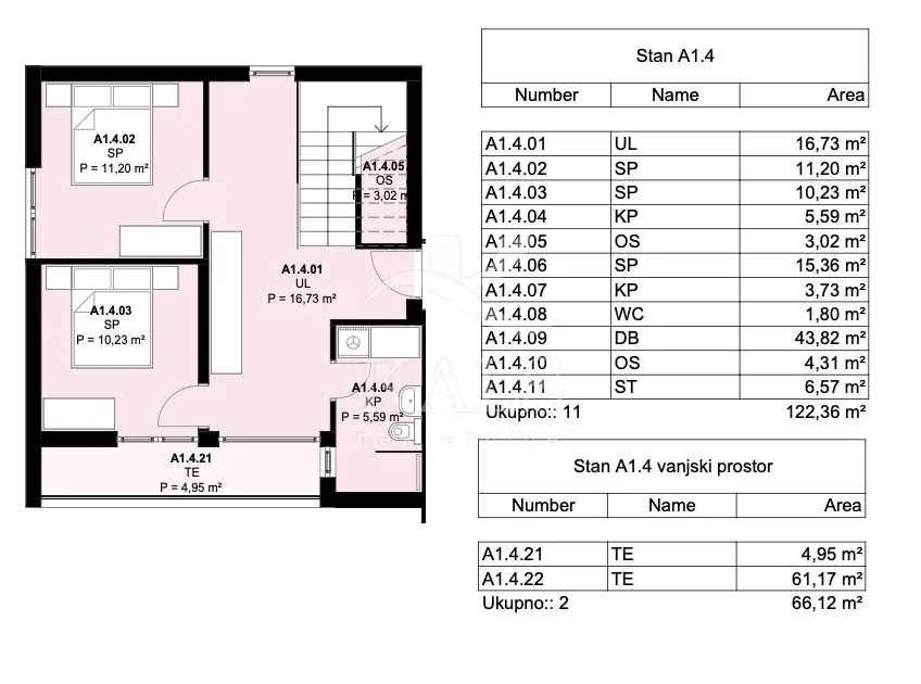 stan a1-4, novogradnja, prodaja, kaštel novi, 150 m2, 3-s - slika 15