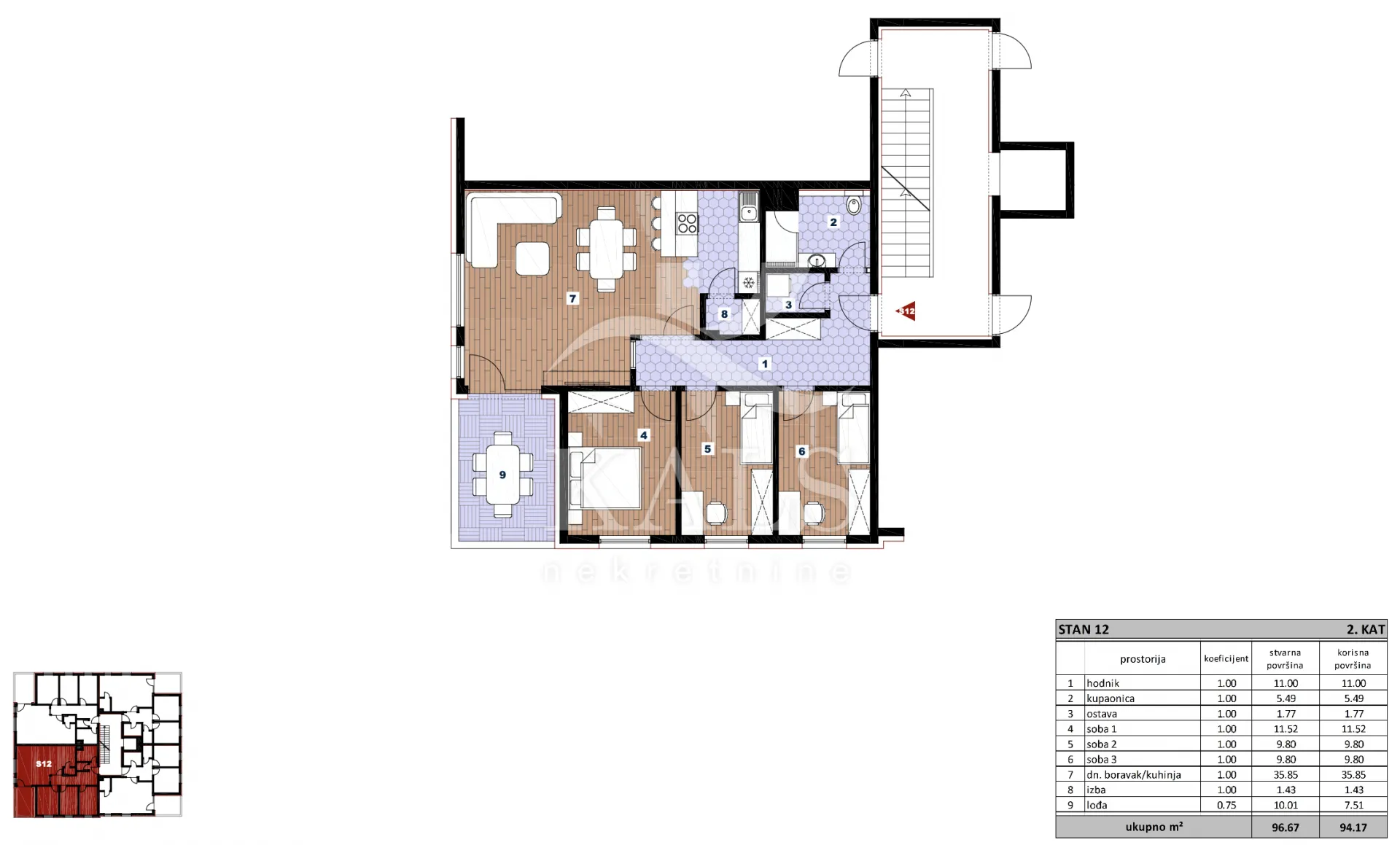 stan s12, novogradnja, prodaja, sesvete, 94.17 m2, 4-soban - slika 8
