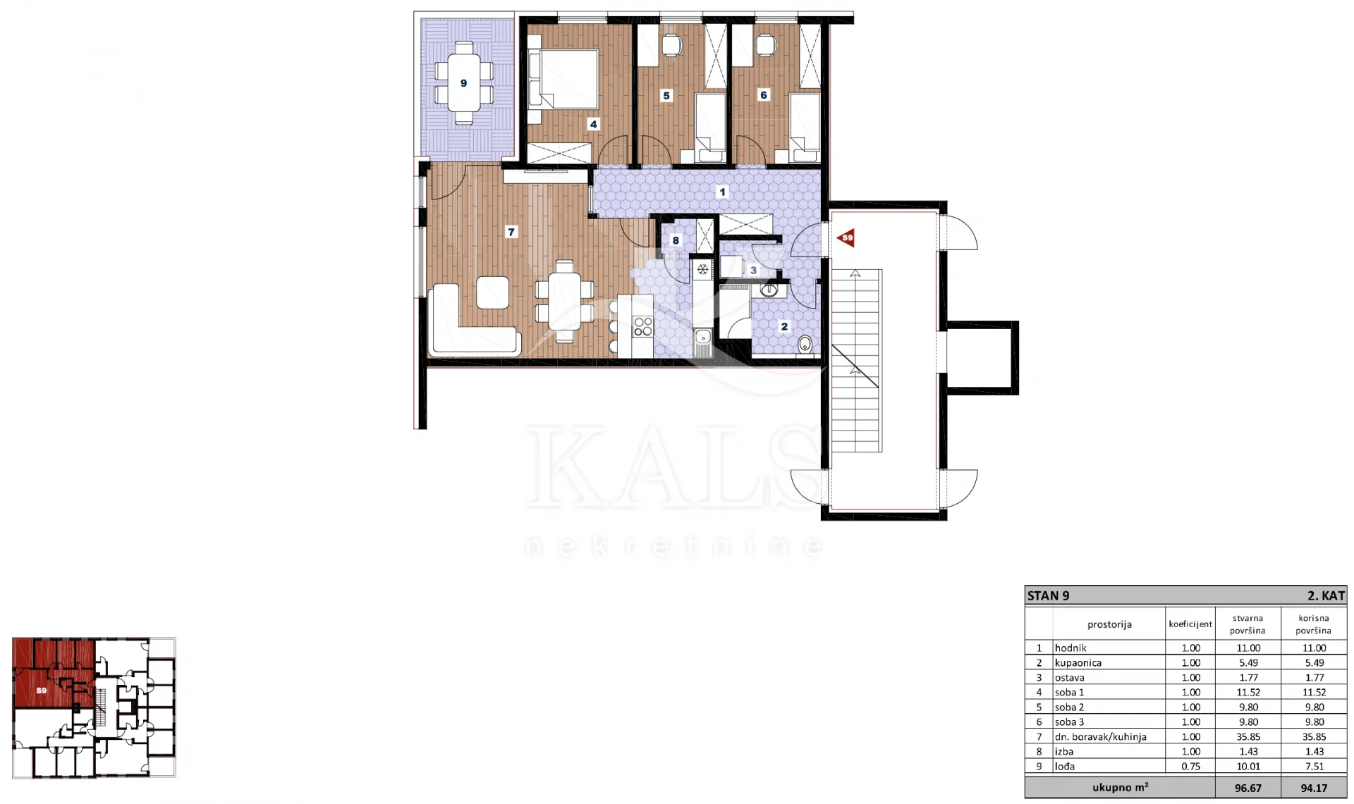 stan s9, novogradnja, prodaja, sesvete, 94.17 m2, 4-soban - slika 10