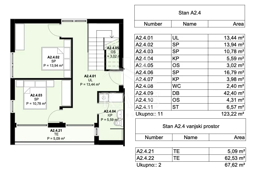 stan a2-4, novogradnja, prodaja, kaštel novi, 150 m2, 3-s - slika 15