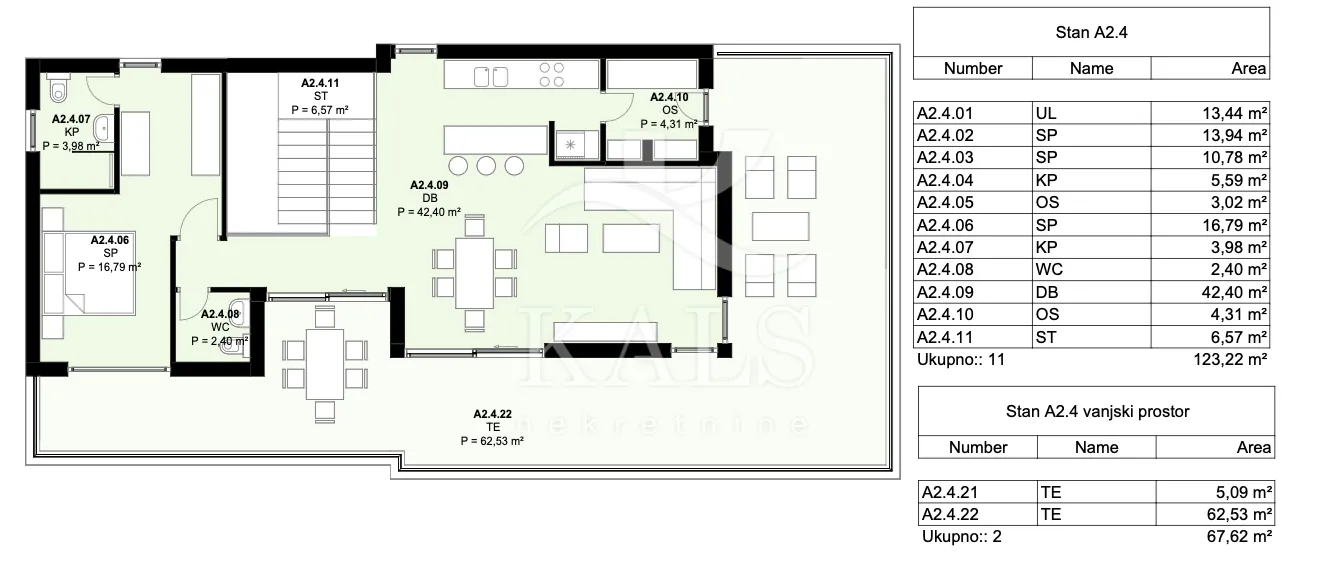stan a2-4, novogradnja, prodaja, kaštel novi, 150 m2, 3-s - slika 12