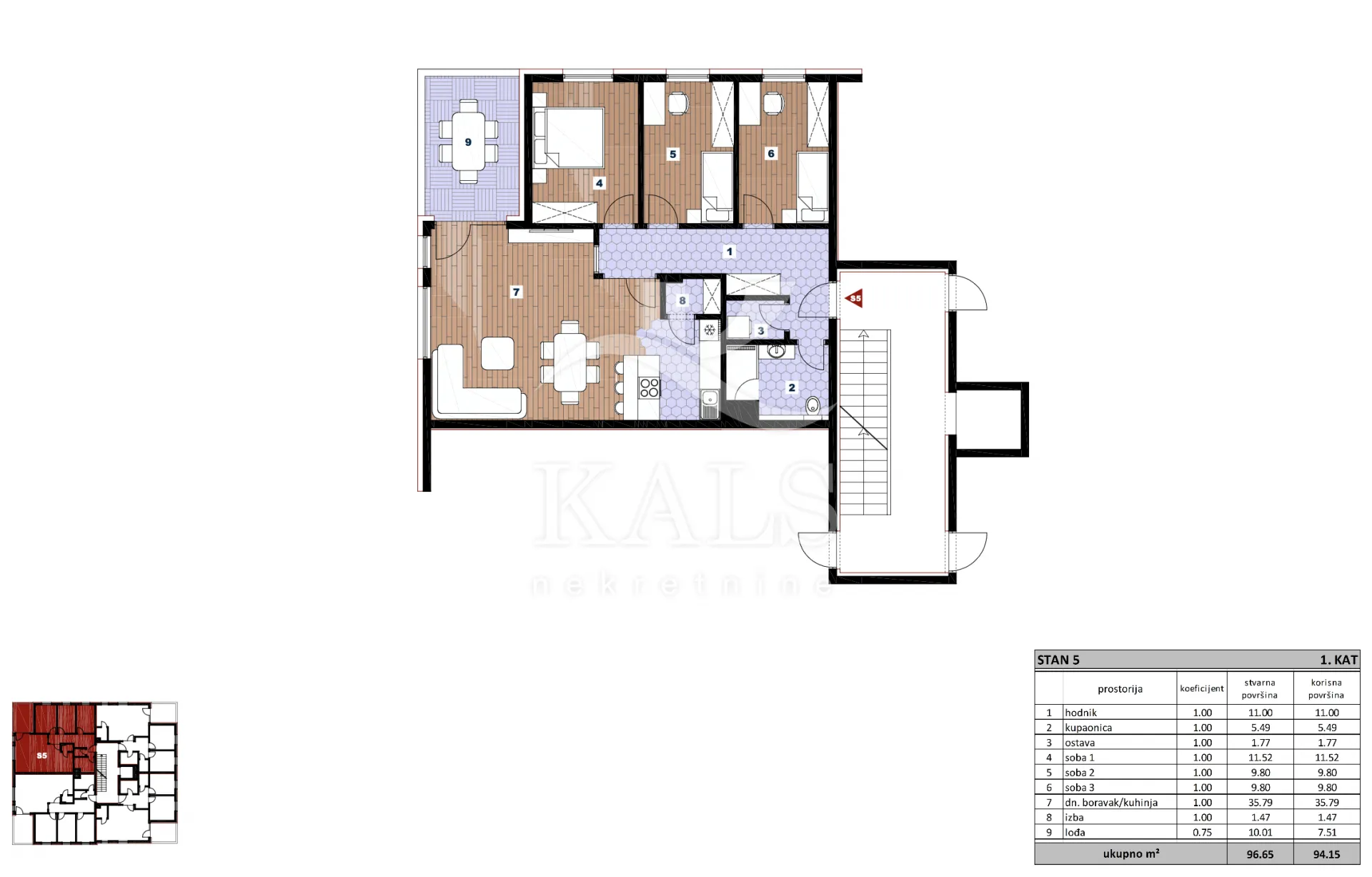 stan s5, novogradnja, prodaja, sesvete, 94.15 m2, 4-soban - slika 8