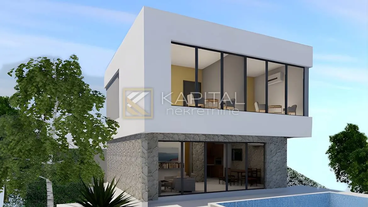 Teren za investiciju, Brseč, 7 vila, pristup, panoramski pogled, 850.000€ - Brseč, Mošćenička Draga