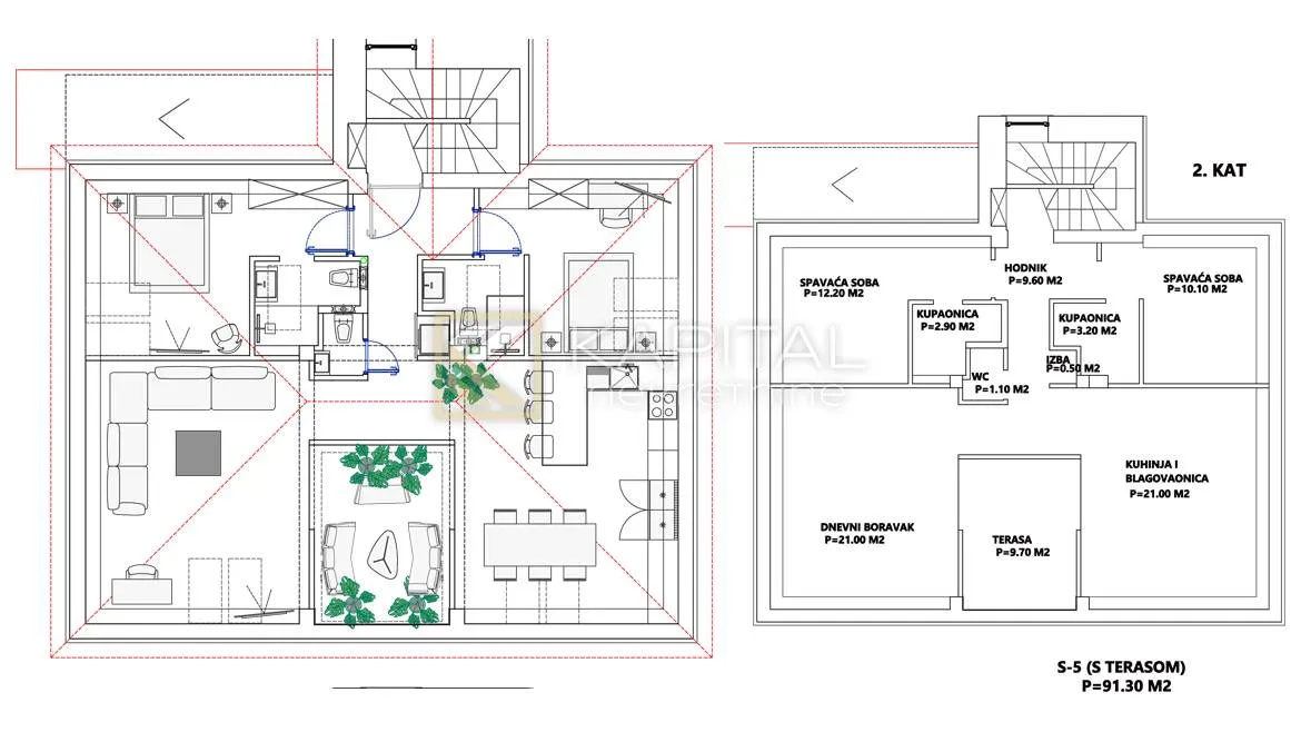 rijeka širi centar, 100 m2, penthouse - slika 2