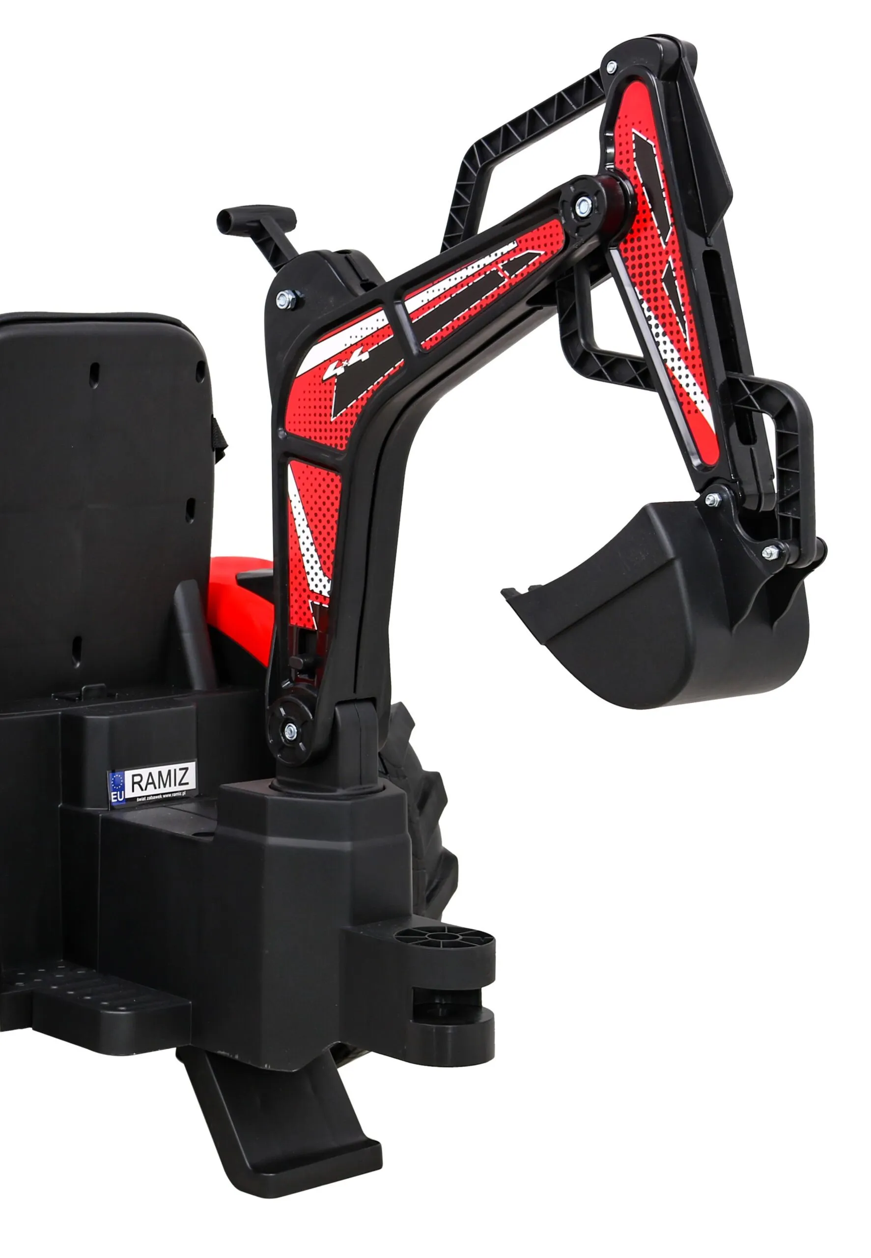 bager na akumulator s prikolicom 720-t 4x4- crveni - slika 8