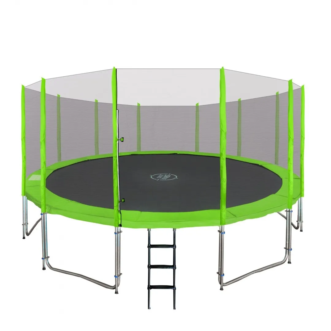 trampolin 16ft 487cm - zeleni - slika 3