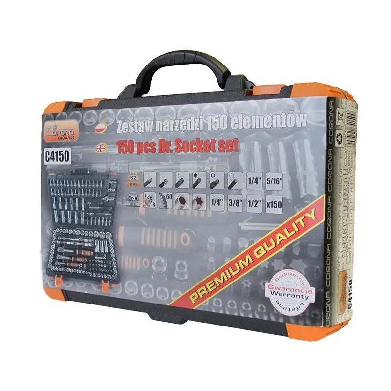set nasadnih ključeva 1/4", 1/2", 3/8", 150 komada - slika 4