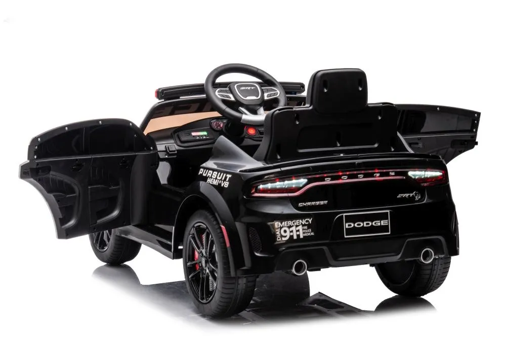 licencirani policijski auto na akumulator dodge charger - crni - slika 6