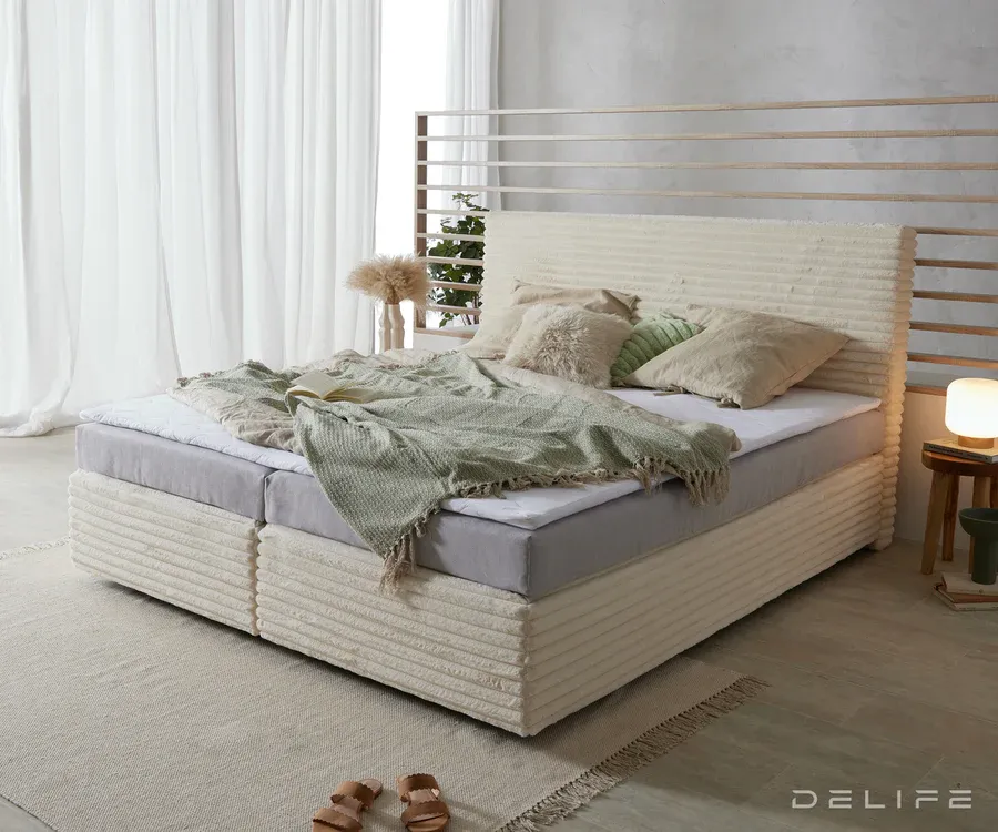 Box spring krevet Dream Well s madracem i nadmadracem, materijal: Pliš - Čakovec
