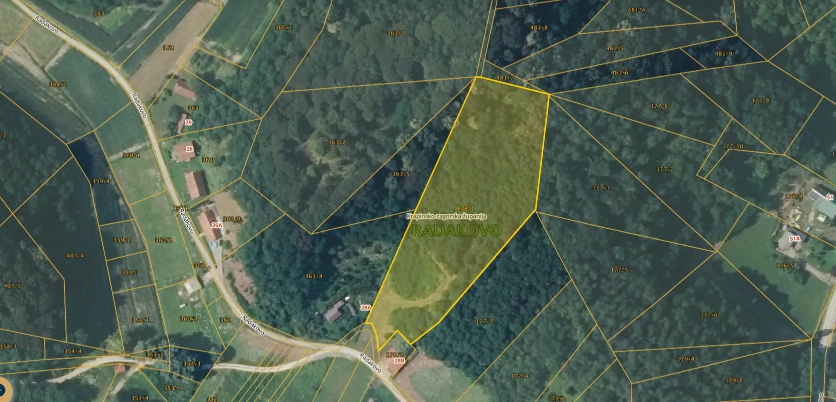 Radakovo, 8.761 m² - mogućnost prenamjene - Radakovo, Kraljevec na Sutli