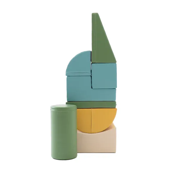 set od 8 pjenastih blokova soft play - pastelno tirkizni avanturist - slika 2