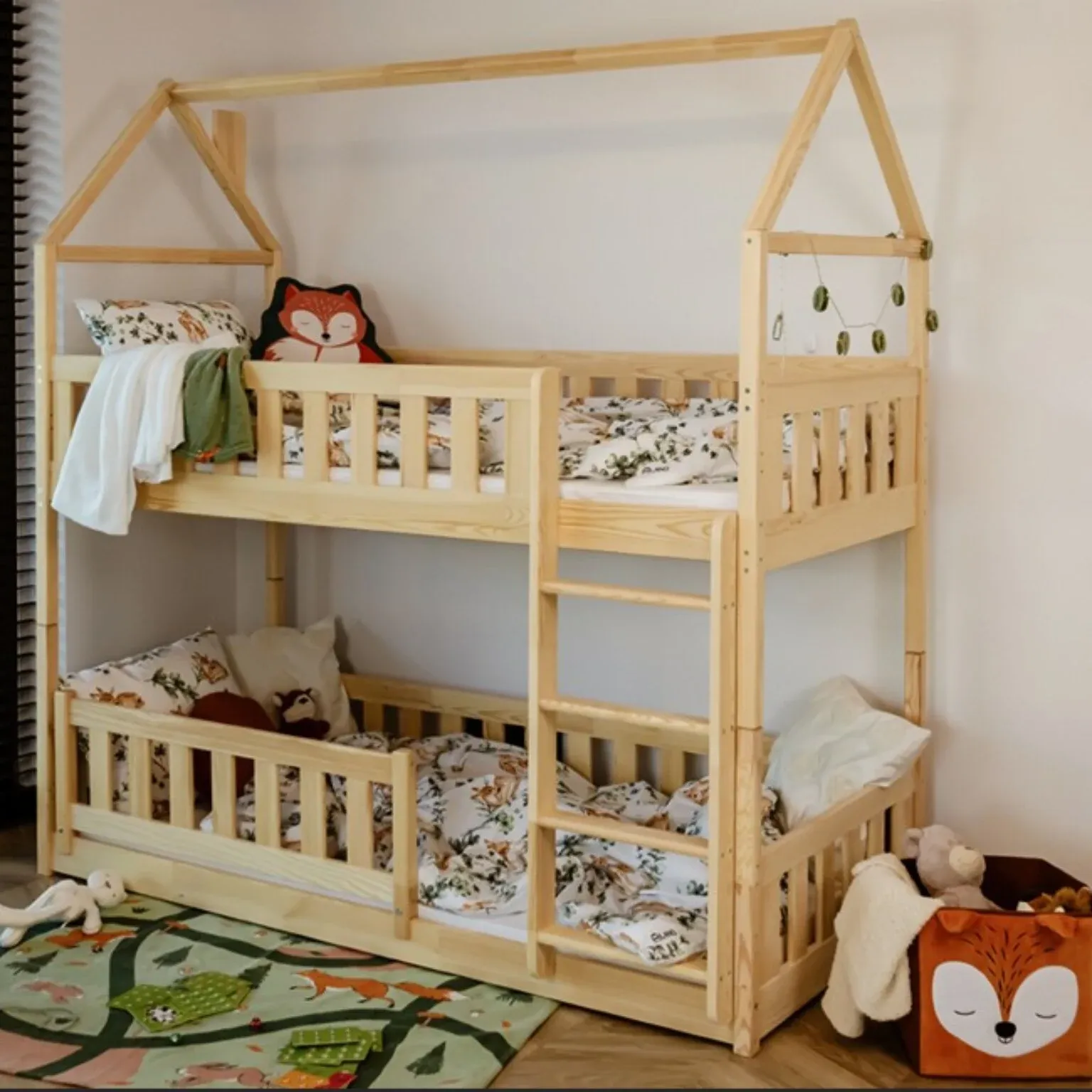 dječji krevet na kat pola 200×80 – puno drvo - slika 4
