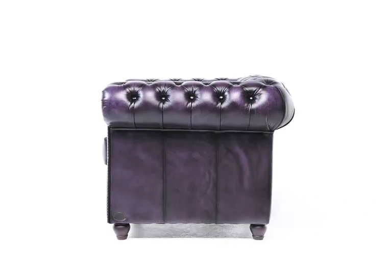 chesterfield dvosjed original leather | 2-sjedišta | wash off purple - slika 2