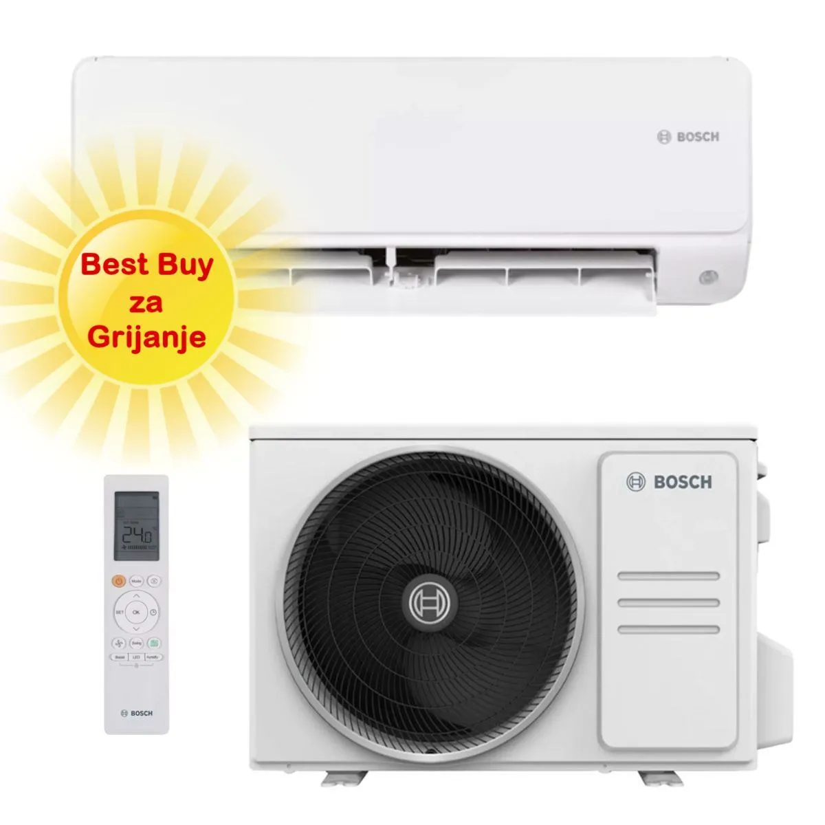 bosch klima uređaj 5,3kw cl6001-set 53 we, za prostor do 55m2, a+++ energetska klasa, r32 - slika 1