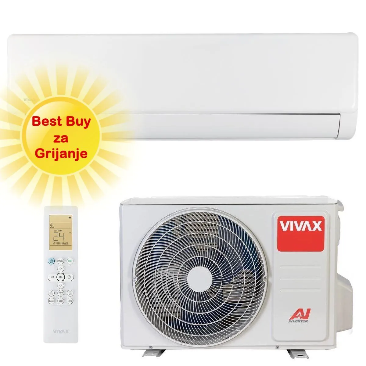 Vivax klima uređaj 3,52kW ACP-12CH35AEXI PRO - R PRO design, za prostor do 35m2, A++ energetska klasa - Zagreb