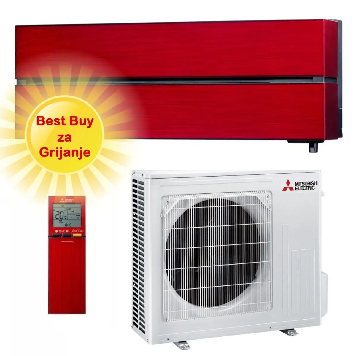 Mitsubishi Electric klima uređaj MSZ-LN50VGR/MUZ-LN50VG - 5 kW, Kirigamine style, za prostor do 50m2, A+++ energetska klasa - Zagreb