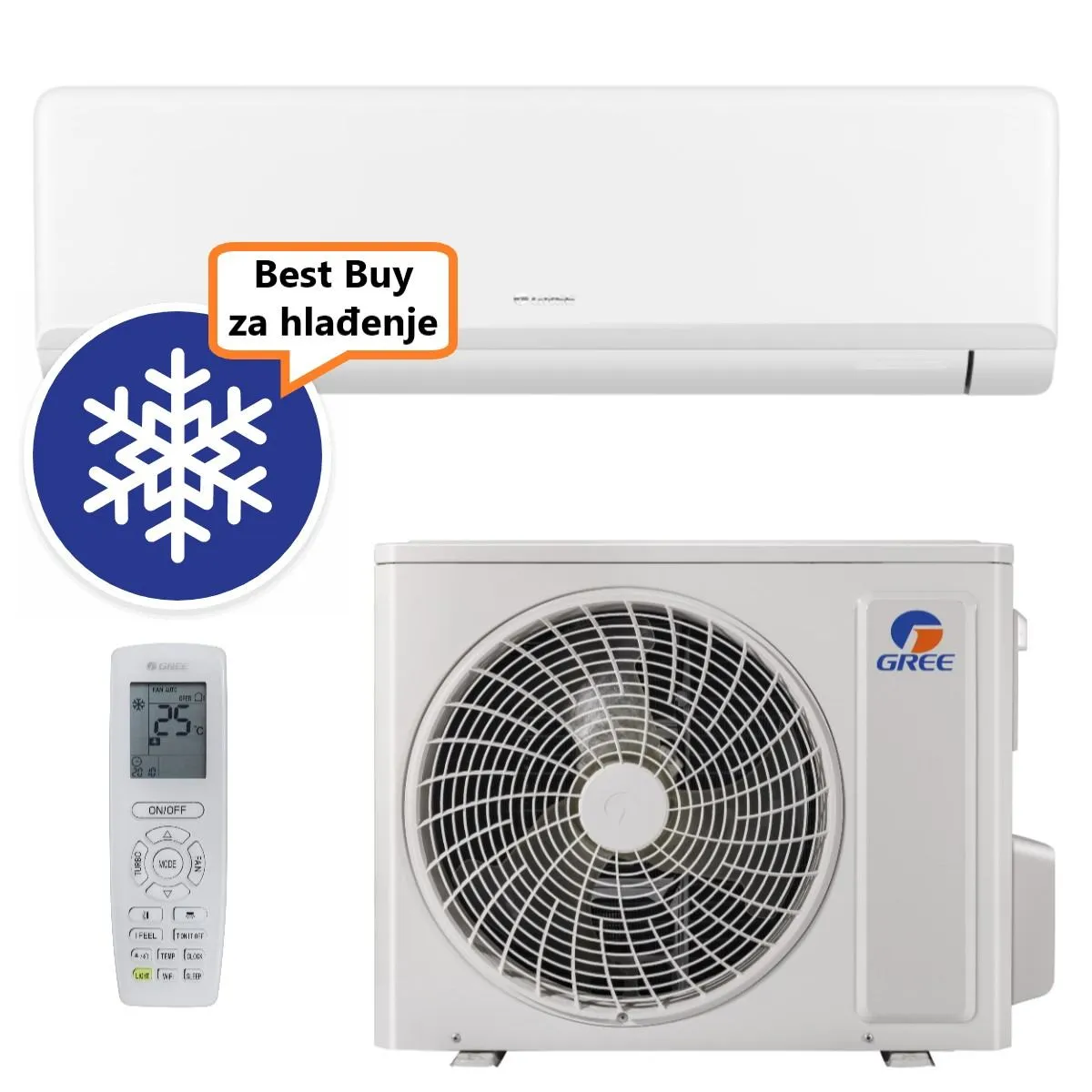 GREE KLIMA UREĐAJ 6,2kW: GWH24AWDXE - Cosmo Economical, za prostor do 65m2, R32, A++ energetska klasa - Zagreb