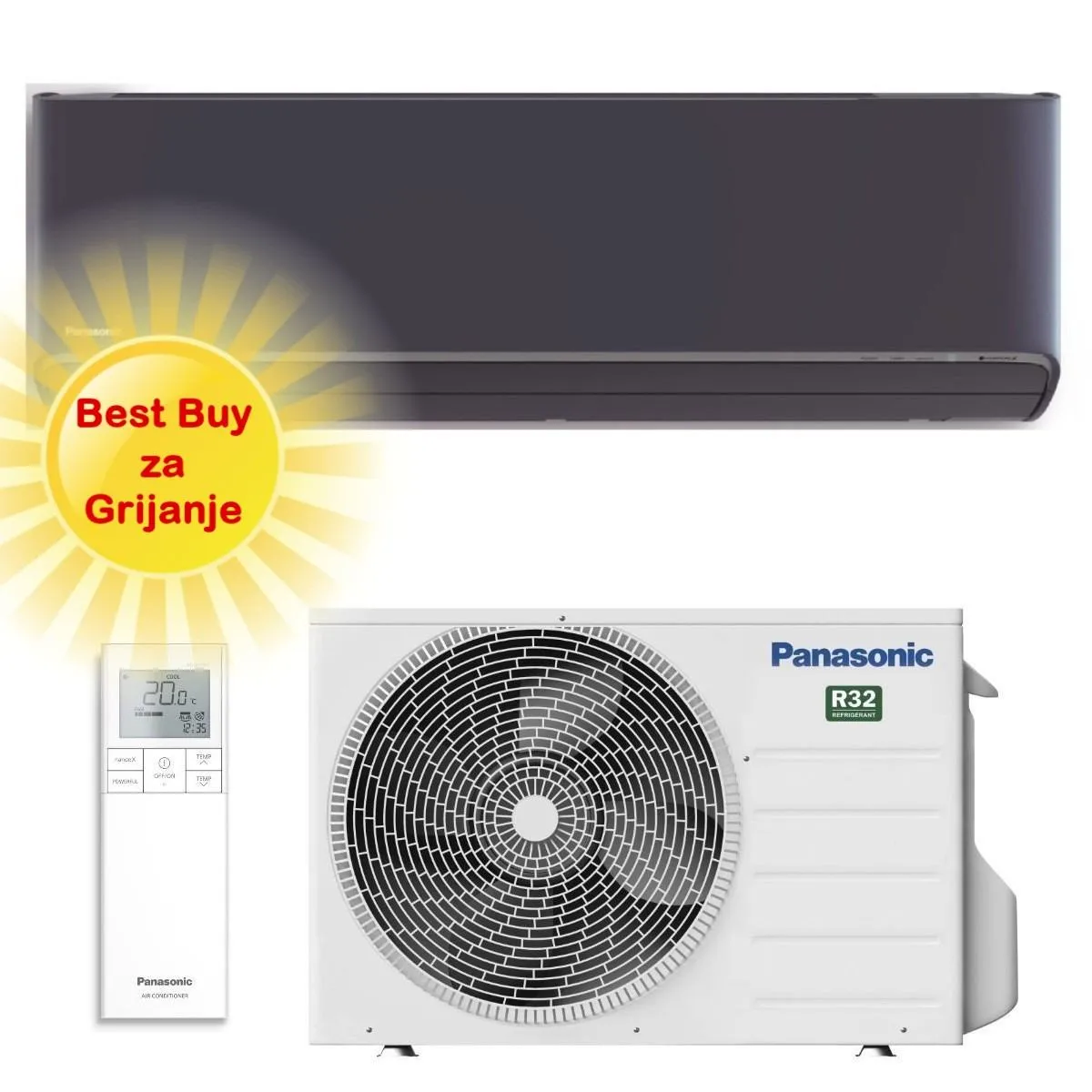 PANASONIC KLIMA UREĐAJ 3,5kW KIT-XZ35CKE-H - Etherea Inverter +, za 35m2, A+++ energetska klasa, R-32 - Zagreb