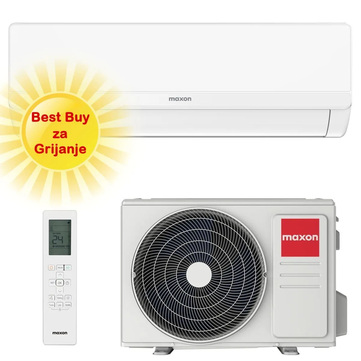 maxon klima uređaj 2,6kw mx-09hc014i- comfort premium, za prostor do 25m2, a+++ energetska klasa - slika 1