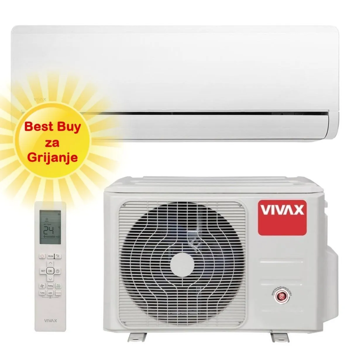 Vivax klima uređaj 3,52kW ACP-12CH35AEHI - H+ design, bijela, za prostor do 35m2, A+++ energetska klasa - Zagreb