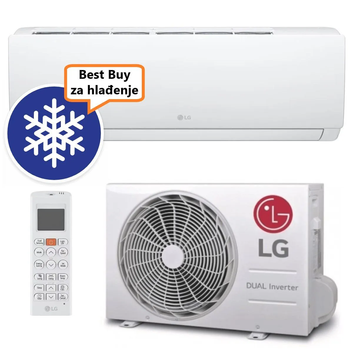 LG KLIMA UREĐAJ 7,0kW W24TI- DUALCOOL PRO / DUAL INVERTER , za prostor do 70m2, A++ energetska klasa, R32 - Zagreb