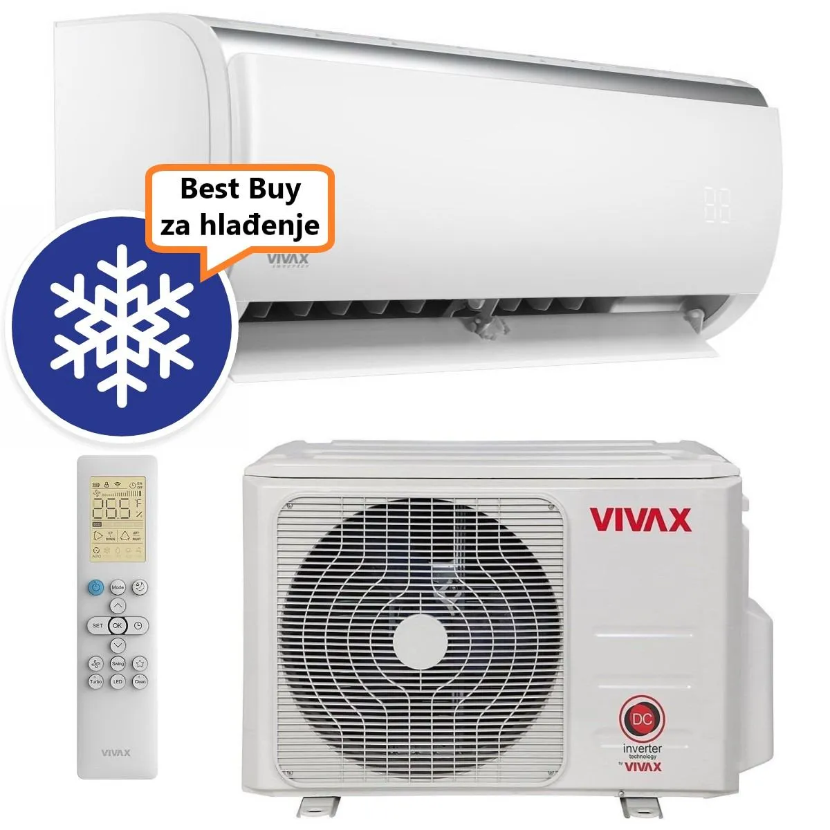Vivax klima uređaj 2,64kW ACP-09CH25AEQI - Q design, za prostor do 30m2, A++ energetska klasa - Zagreb