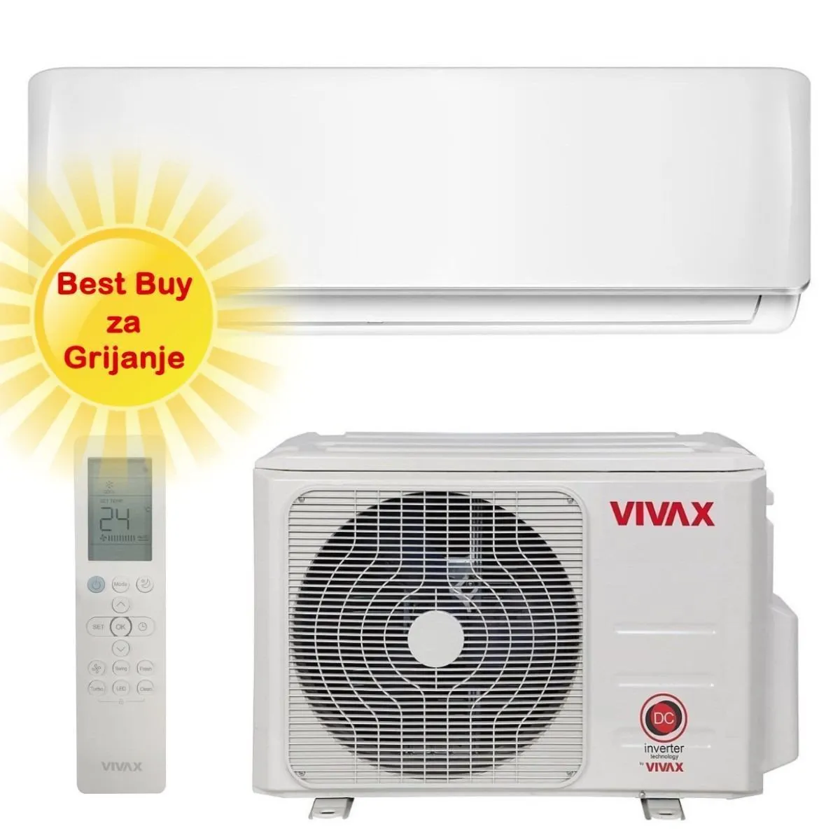 Vivax klima uređaj 7,33kW ACP-24CH70AERI+ - R design, za prostor do 75m2, A++ energetska klasa - Zagreb