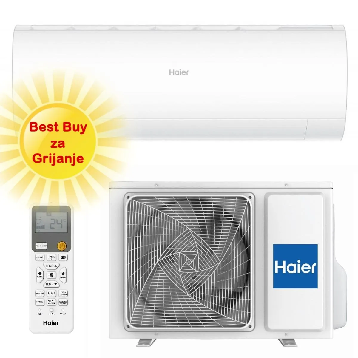 HAIER KLIMA UREĐAJ 3,6kW AS35PBPHRA/1U35MEPFRA- Pearl Premium, za prostor do 35m2, A+++ energetska klasa - Zagreb