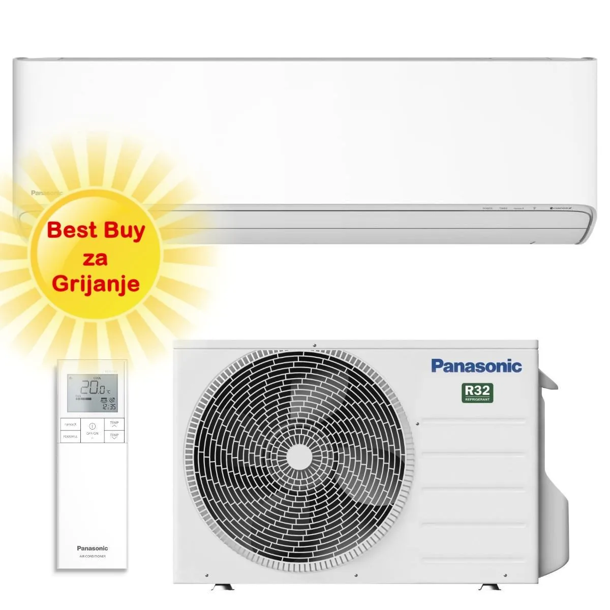 PANASONIC KLIMA UREĐAJ 2,5kW KIT-Z25CKE - Etherea Inverter +, za prostor do 30m2, A+++ energetska klasa, R-32 - Zagreb