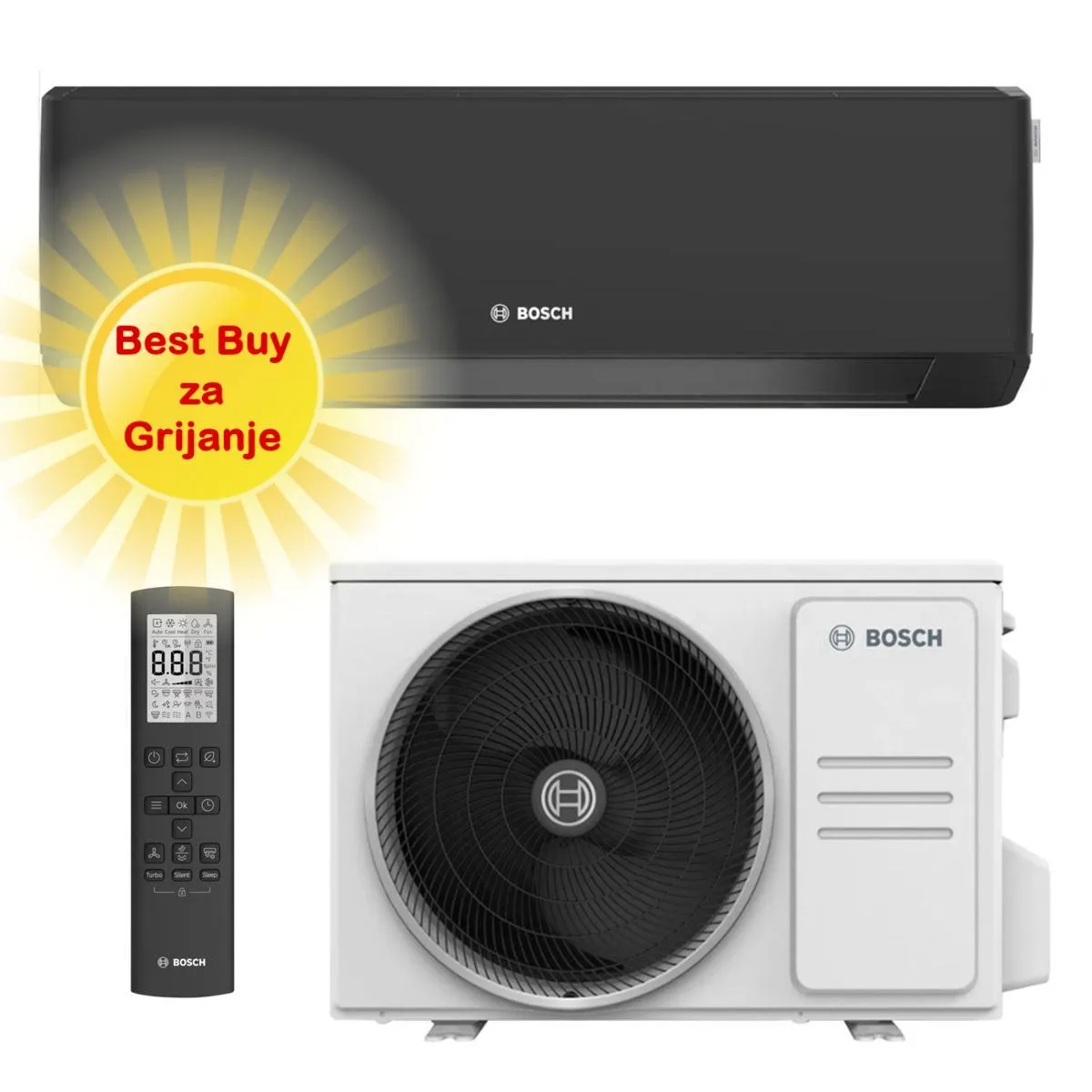 BOSCH KLIMA UREĐAJ 2,0 kW CL7000-Set 20 WE, za prostor do 20m2, A+++ energetska klasa, R32 - Zagreb