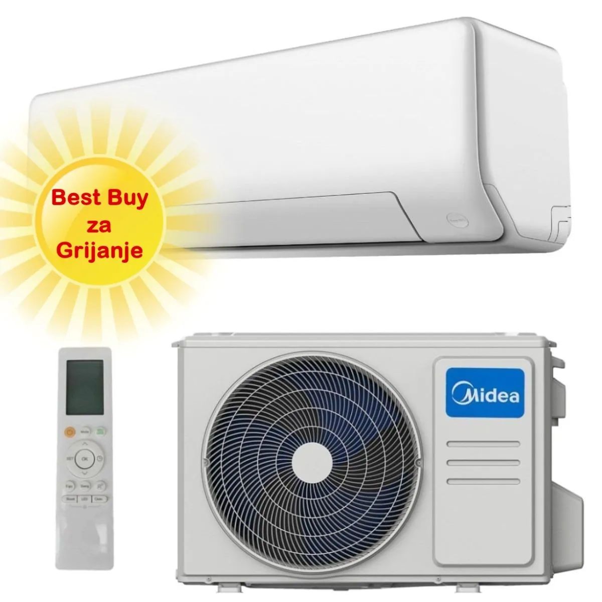 MIDEA KLIMA UREĐAJ 5kW MSEPCU-18HRFN8-QRD0GW/MOX430-18HFN8-QRD0GW All Easy Pro, za prostor do 35m2, A+++ energetska klasa - Zagreb