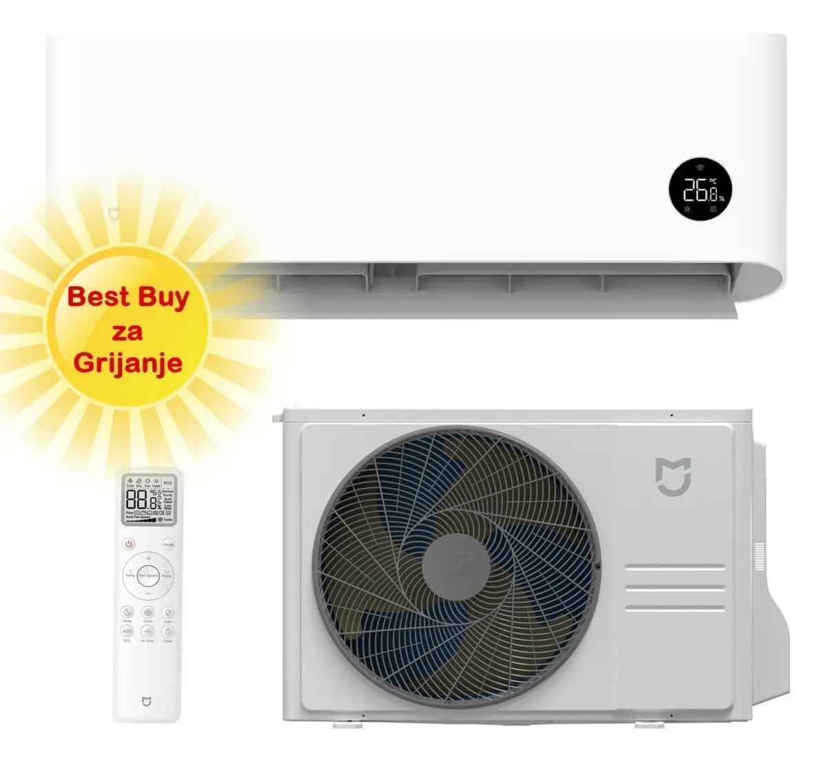 Xiaomi klima uređaj 2,6kW - ASH-09WO/N1C3 Mijia Pro Eco za prostor do 25m2, A+++ energetska klasa - Zagreb