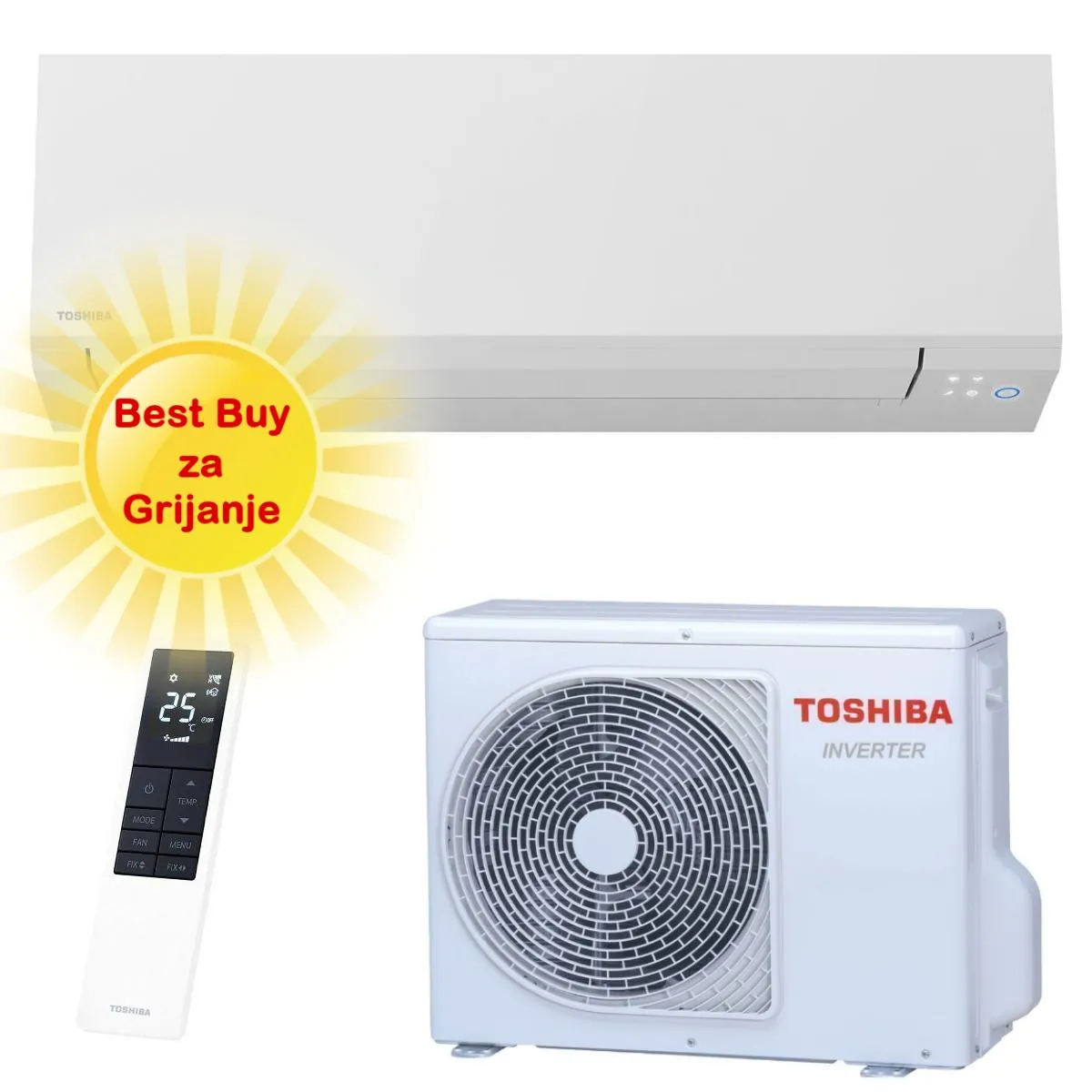 TOSHIBA KLIMA UREĐAJ 4,6kW RAS-B16G3KVSG-E/RAS-16J2AVSG-E - Shorai Edge, za 45m2, A++, R32 - Zagreb