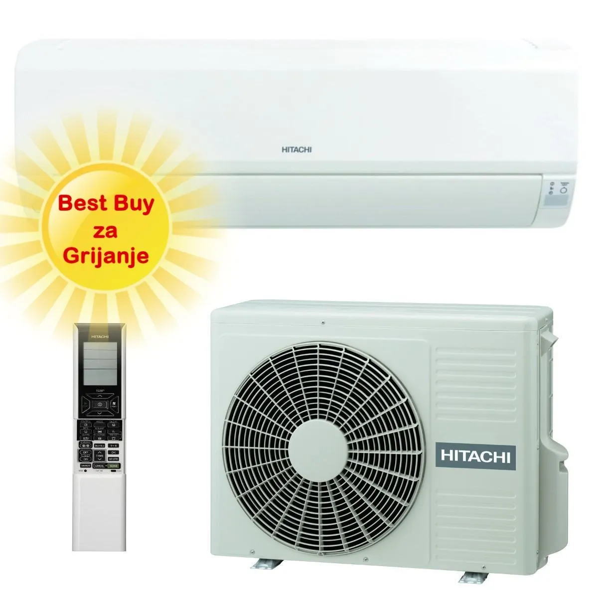 HITACHI KLIMA UREĐAJ 3,5 kW - RAK-35RPE/RAC-35WPE - MOKAI, za prostor do 35m2, A+++ energetska klasa, R-32 - Zagreb