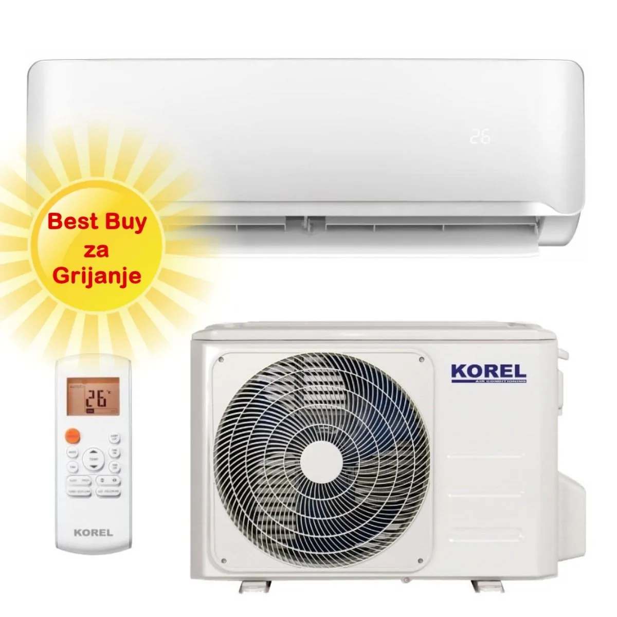 KOREL KLIMA UREĐAJ 5,3kW KMA32-18FNX-G/KMA32-18FN8-G - OPTIMUSPLUS , za prostor do 55m2, A++ energetska klasa, Wi-Fi, R32 - Zagreb