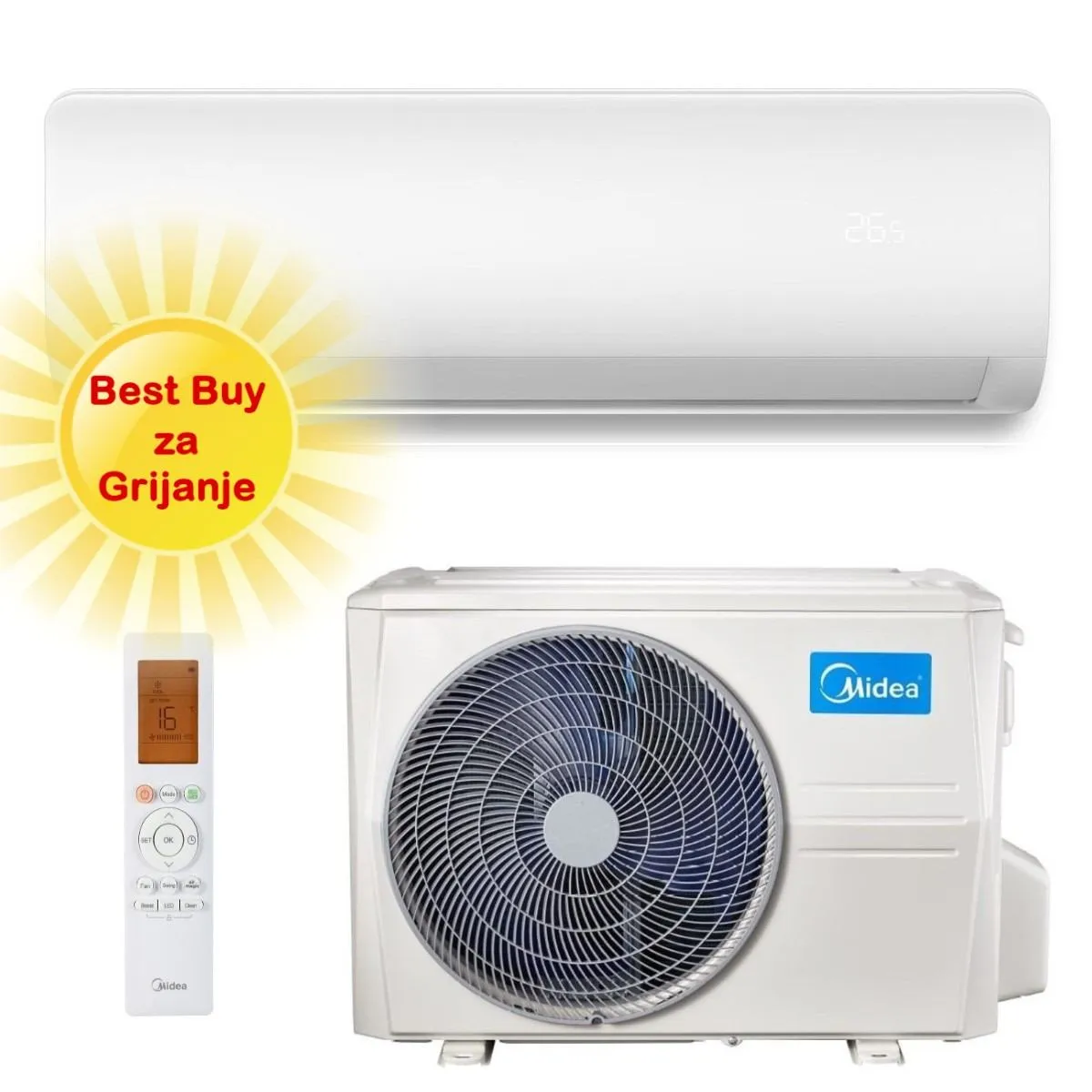 MIDEA KLIMA UREĐAJ MSAGCU-18HRFNX / MOX301-18HFN8 - XTREME INVERTER, za prostor do 50m2, A++ energetska klasa - Zagreb