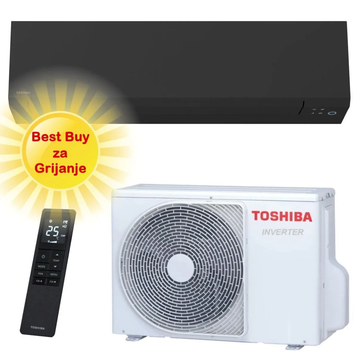 TOSHIBA KLIMA UREĐAJ 5,0kW RAS-B18G3KVSGB-E/RAS-18J2AVSG-E - Shorai Edge, za 50m2, A++, R32 - Zagreb