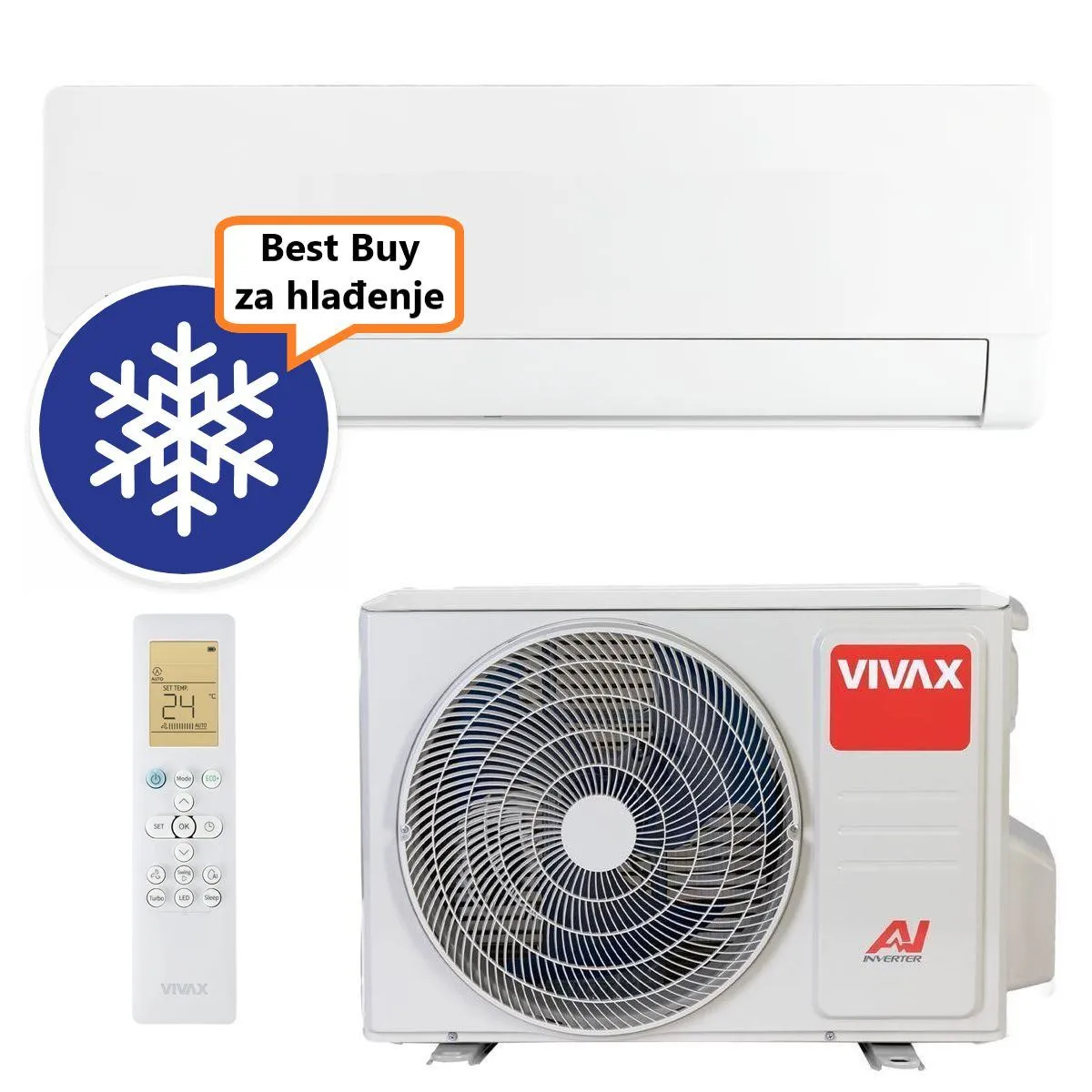 vivax klima uređaj 7,03kw acp-24ch70aemi - m pro design, za prostor do 70m2, a++ energetska klasa - slika 1