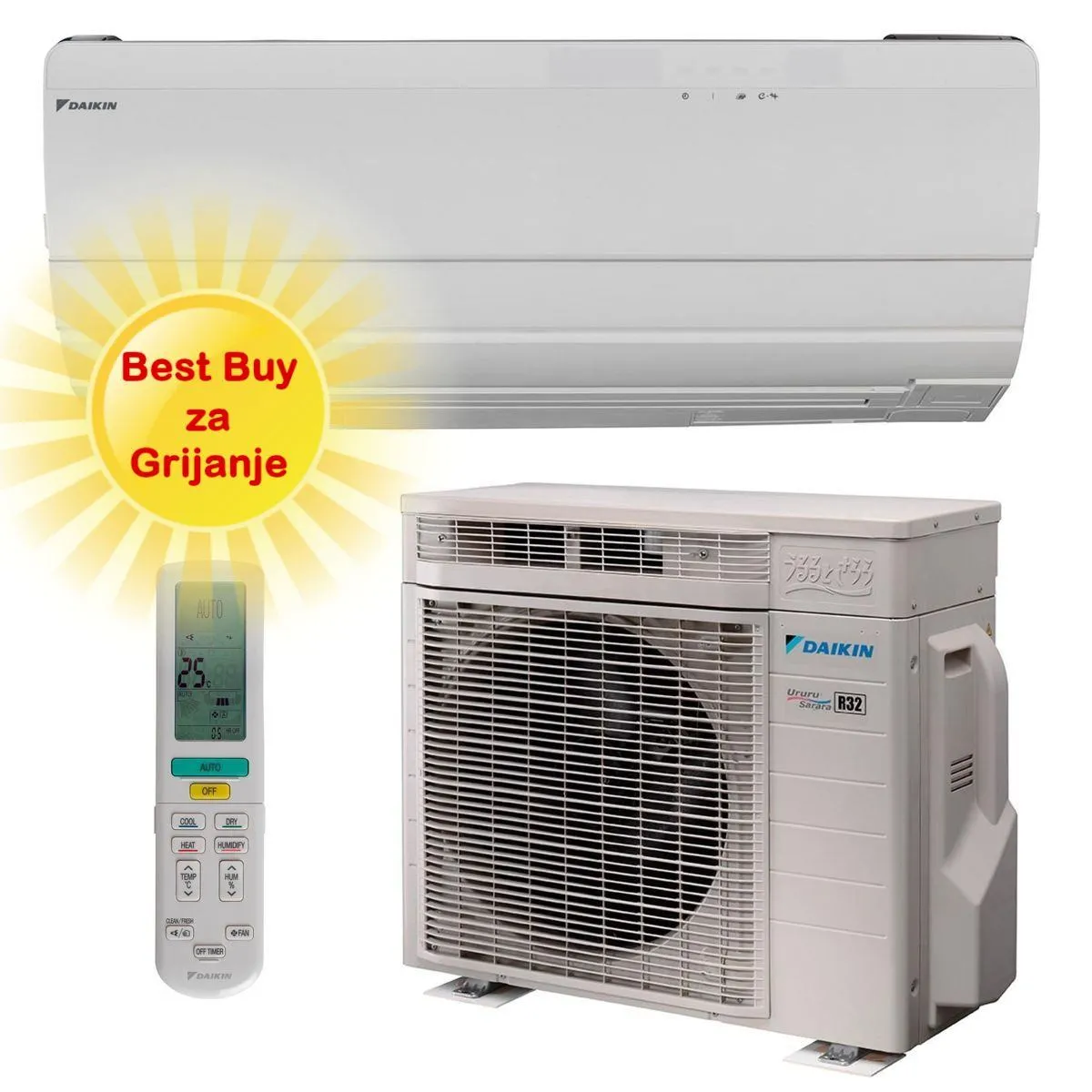 DAIKIN KLIMA UREĐAJ 3,5 kW FTXZ35N/RXZ35N - Ururu sarara, za prostor do 40m2, A+++ energetska klasa, R-32 - Zagreb