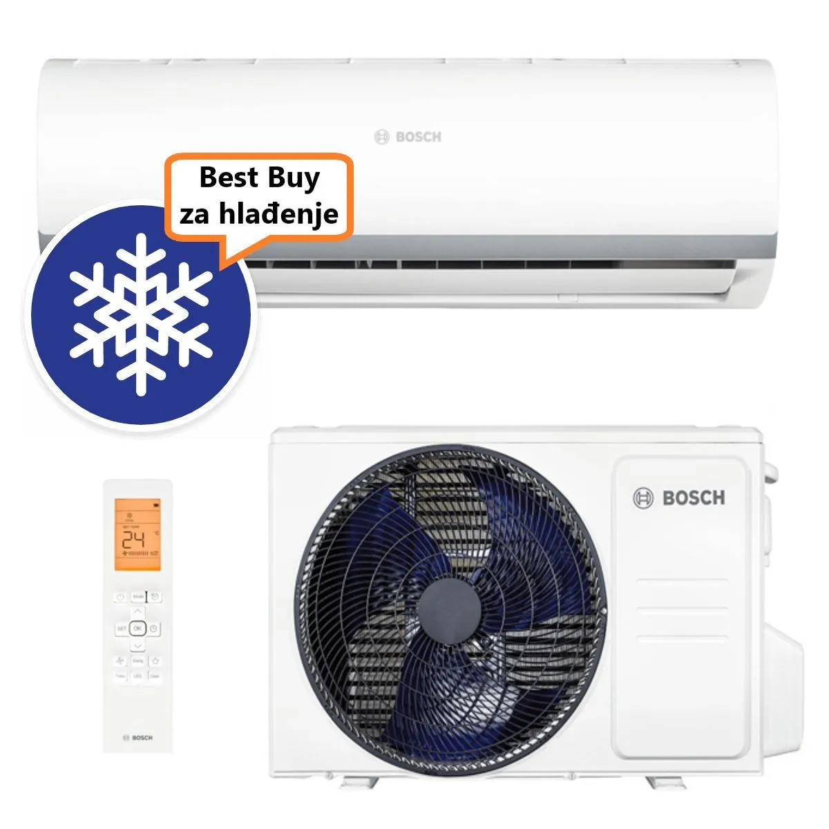 BOSCH KLIMA UREĐAJ 2,6kW CL2000-Set 26 WE, za prostor do 25m2, A++ energetska klasa, R32 - Zagreb