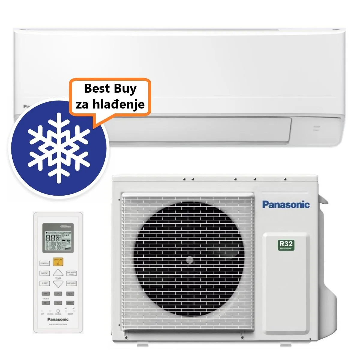 PANASONIC KLIMA UREĐAJ 6,0kW KIT-BZ60ZKE - Standardni inverter, za prostor do 60m2, A++ energetska klasa, R-32 - Zagreb