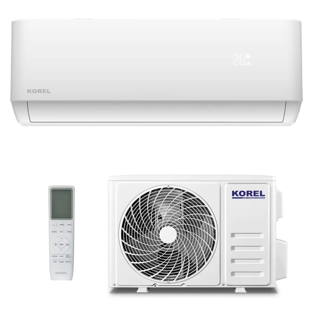KOREL KLIMA UREĐAJ 3,4kW KTP-12 - OLYMP, za prostor do 35m2, A++ energetska klasa, Wi-Fi, R32 - Zagreb