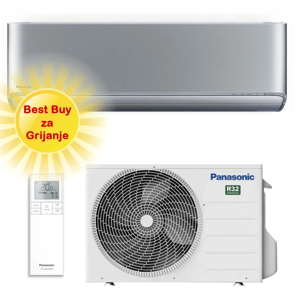 PANASONIC KLIMA UREĐAJ 2,05kW KIT-XZ20CKE - Etherea Inverter +, za 20m2, A+++ energetska klasa, R-32 - Zagreb