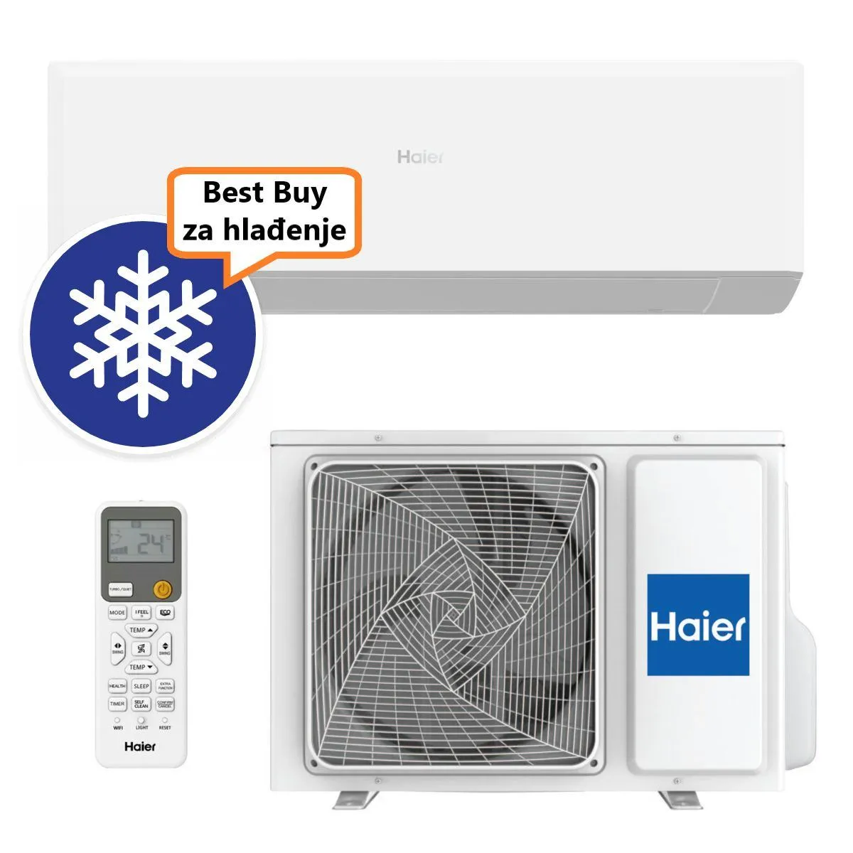 HAIER KLIMA UREĐAJ 4,8 kW AS50RCBHRA-PL/1U50MERFRA-4 - Revive Plus, za prostor do 45m2, A++ energetska klasa - Zagreb