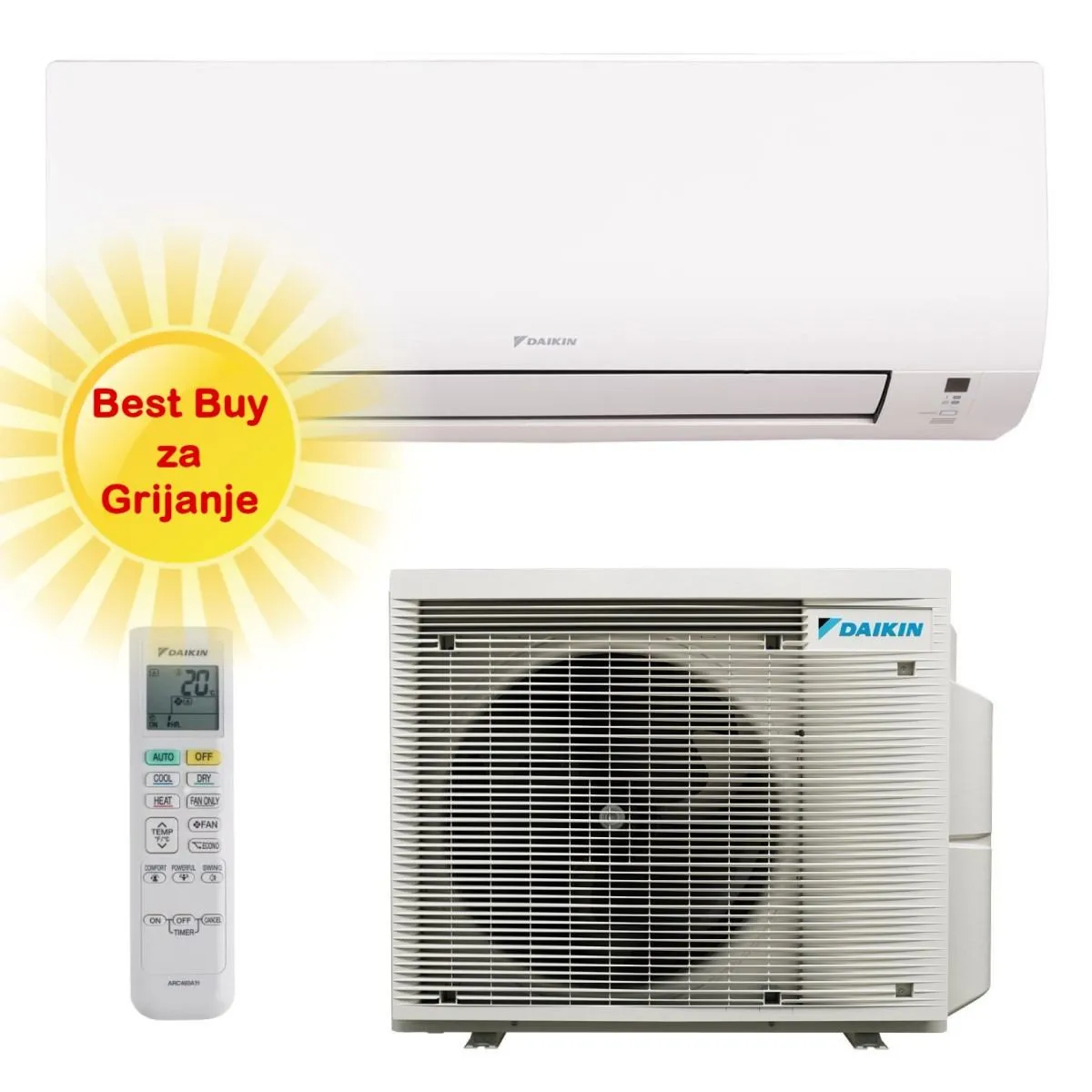 DAIKIN KLIMA UREĐAJ 5 kW - FTXP50N/RXP50N - Comfora, za prostor do 50m2, A++ energetska klasa, R-32 - Zagreb