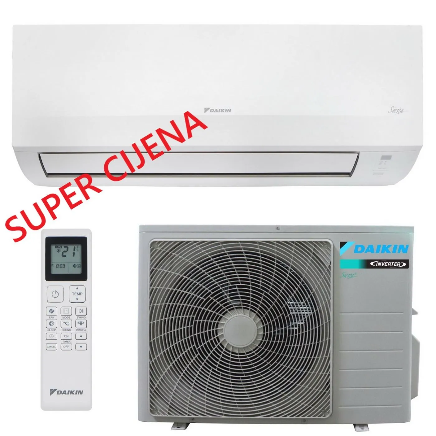 DAIKIN KLIMA UREĐAJ 5 kW - ATXC50E/ARXC50E - Siesta, za prostor do 50m2, A++ energetska klasa - Zagreb