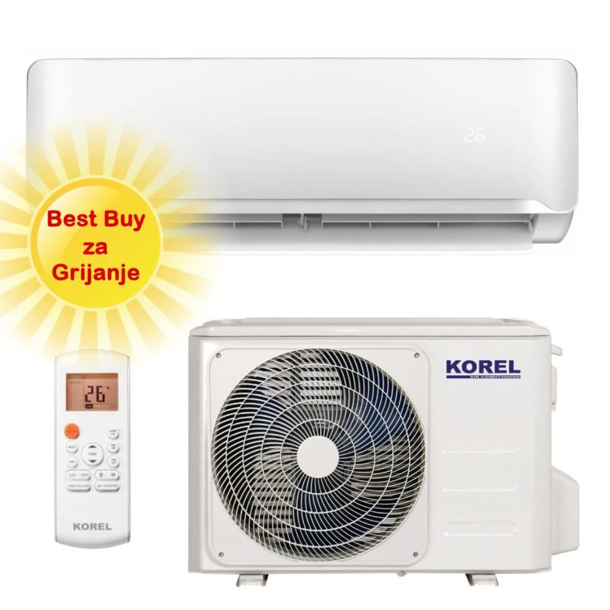 KOREL KLIMA UREĐAJ 7,03kW KMA32-24FNX-G/KMA32-24FN8-G - OPTIMUSPLUS , za prostor do 70m2, A++ energetska klasa, Wi-Fi, R32 - Zagreb