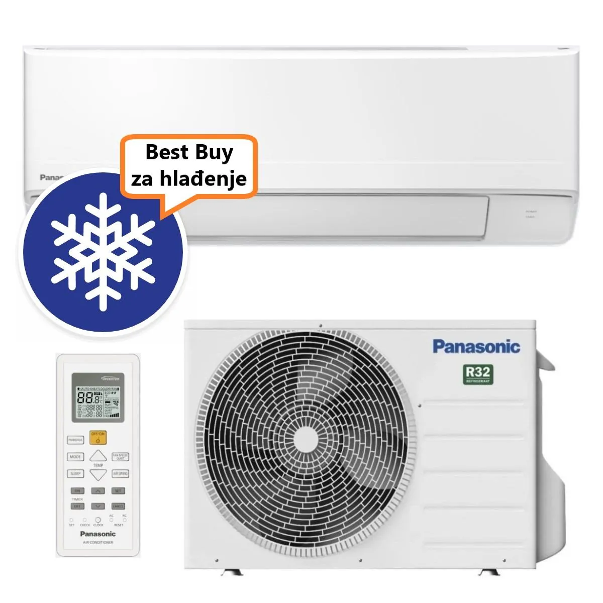 PANASONIC KLIMA UREĐAJ 5,0kW KIT-BZ50CKE - Standardni inverter, za prostor do 50m2, A++ energetska klasa, R-32 - Zagreb